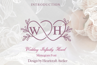 Wedding Infinity Heart Font Designs & Applications